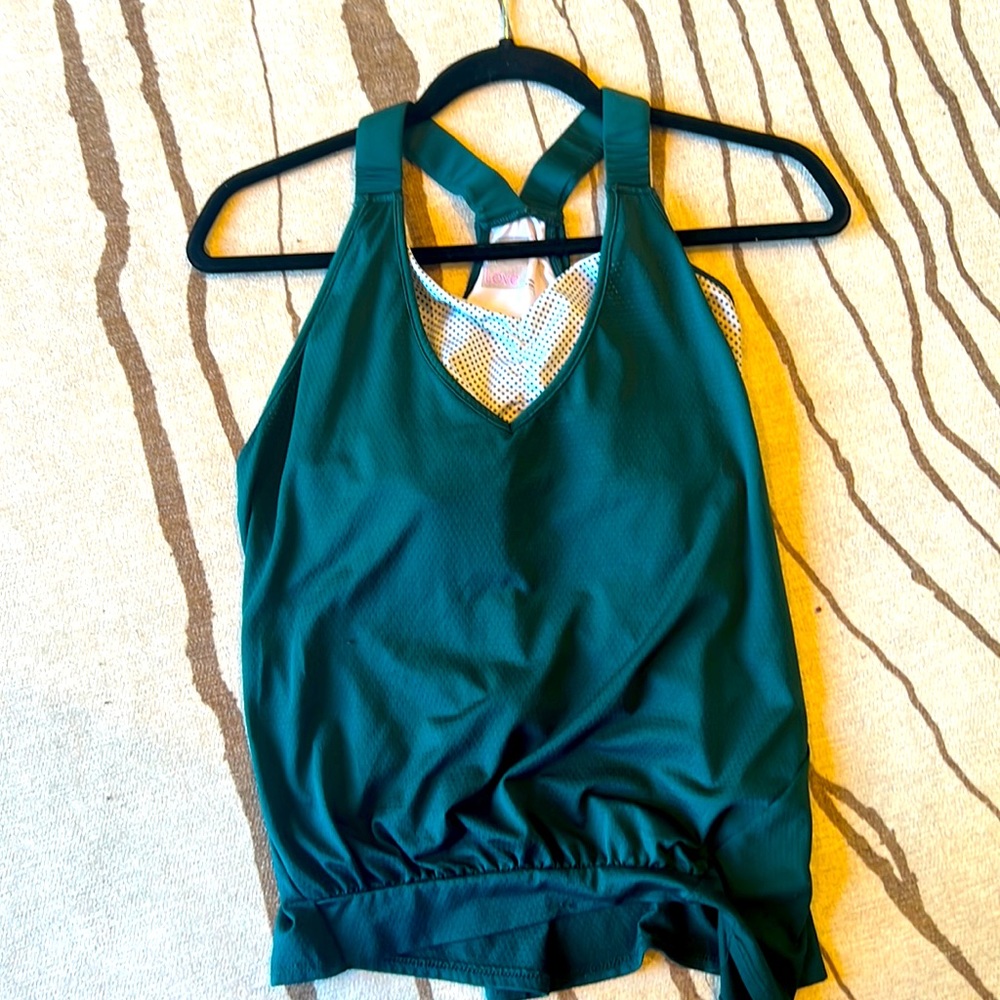 Lucky in love Green Sport Tank